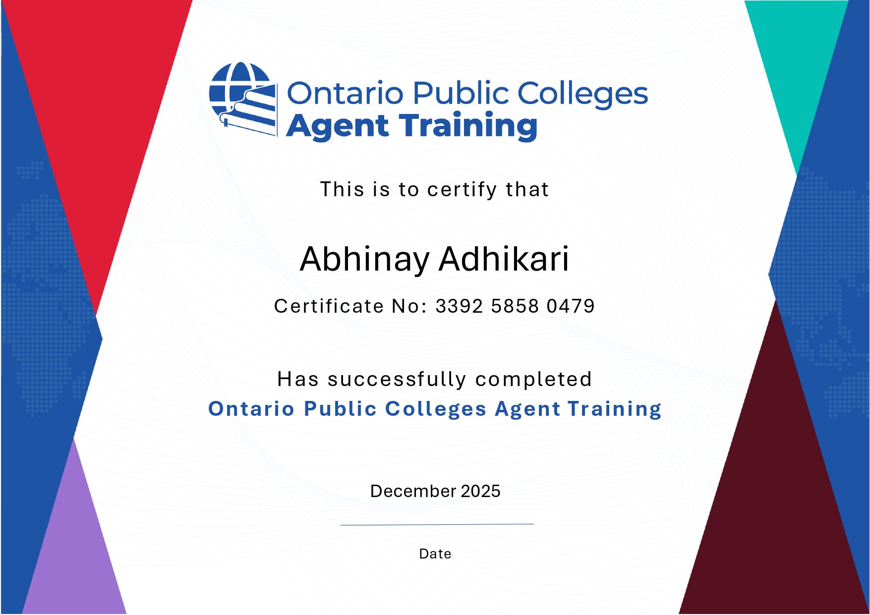Ontario Public Colleges Agent Training 